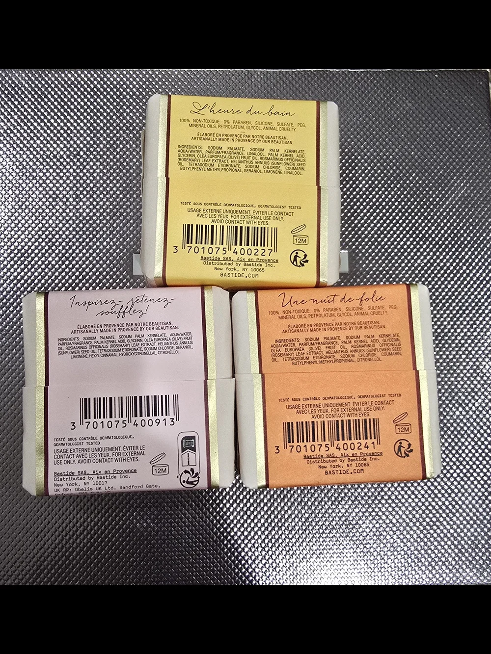 Bastide Rose Olivier Provence Soap Bundle Of 3 Different Scents